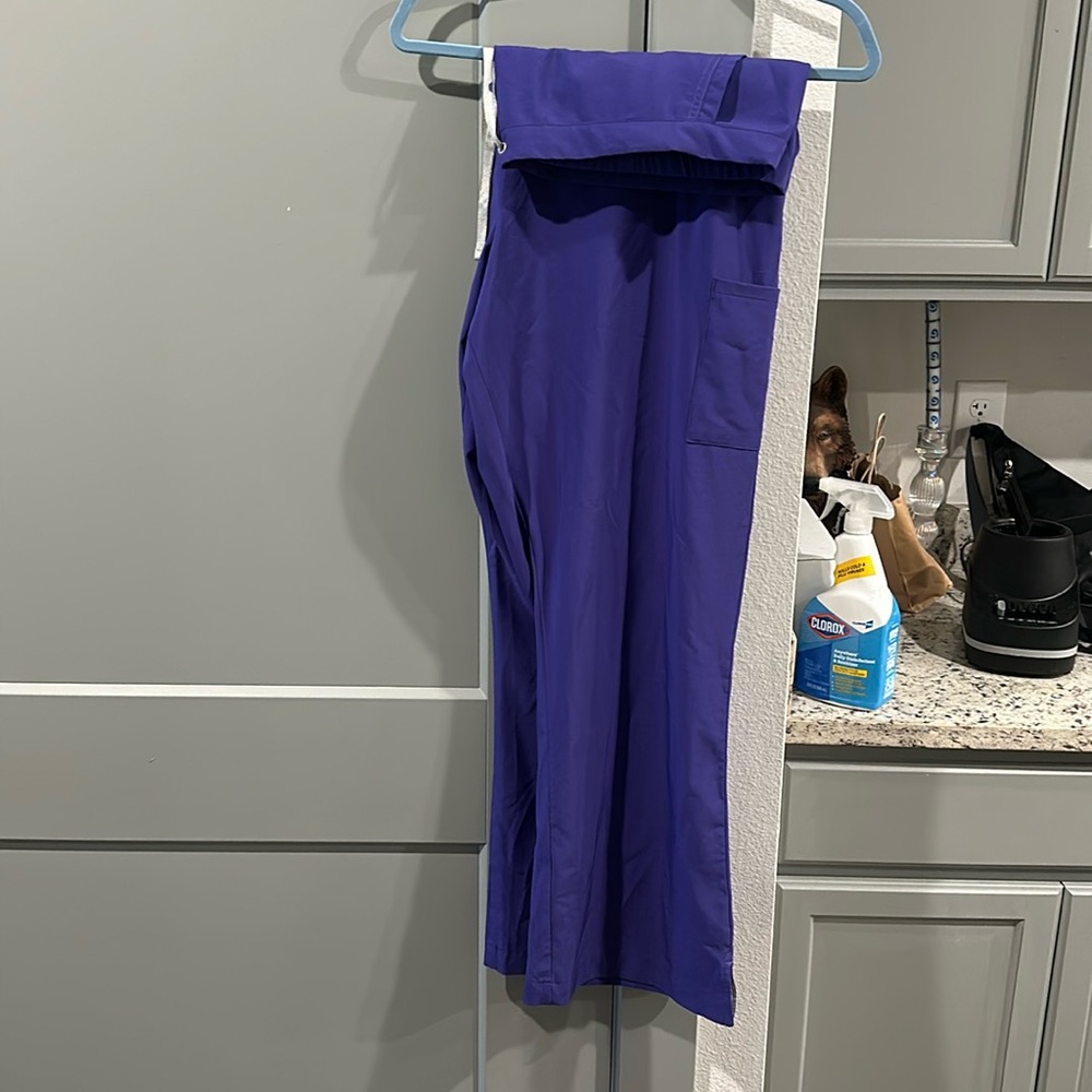 XL / long purple scrub pants with drawstring